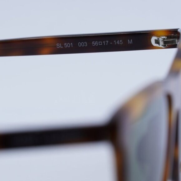 🕶️ New Saint Laurent SL501 003 Sunglasses - Havana Frame, Green Lenses - Picture 7 of 12
